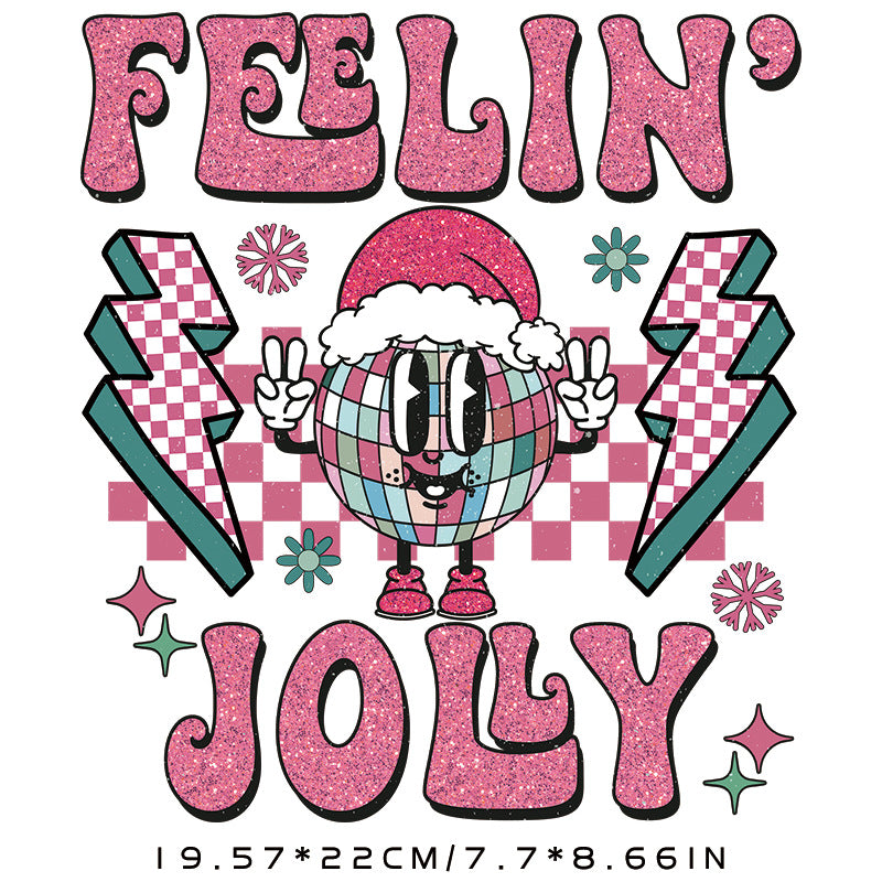 Wholesale  Christmas Hot Stamping Pattern Sticker T-shirt Printing Hot Stamping Heat Transfer in stock Pattern Hot Stamping